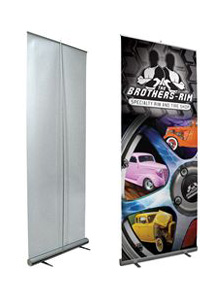 Jumbo Tall Retractable Banner Display with 116x47 Banner