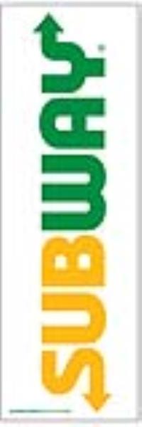Subway Logo on White Vert Banner