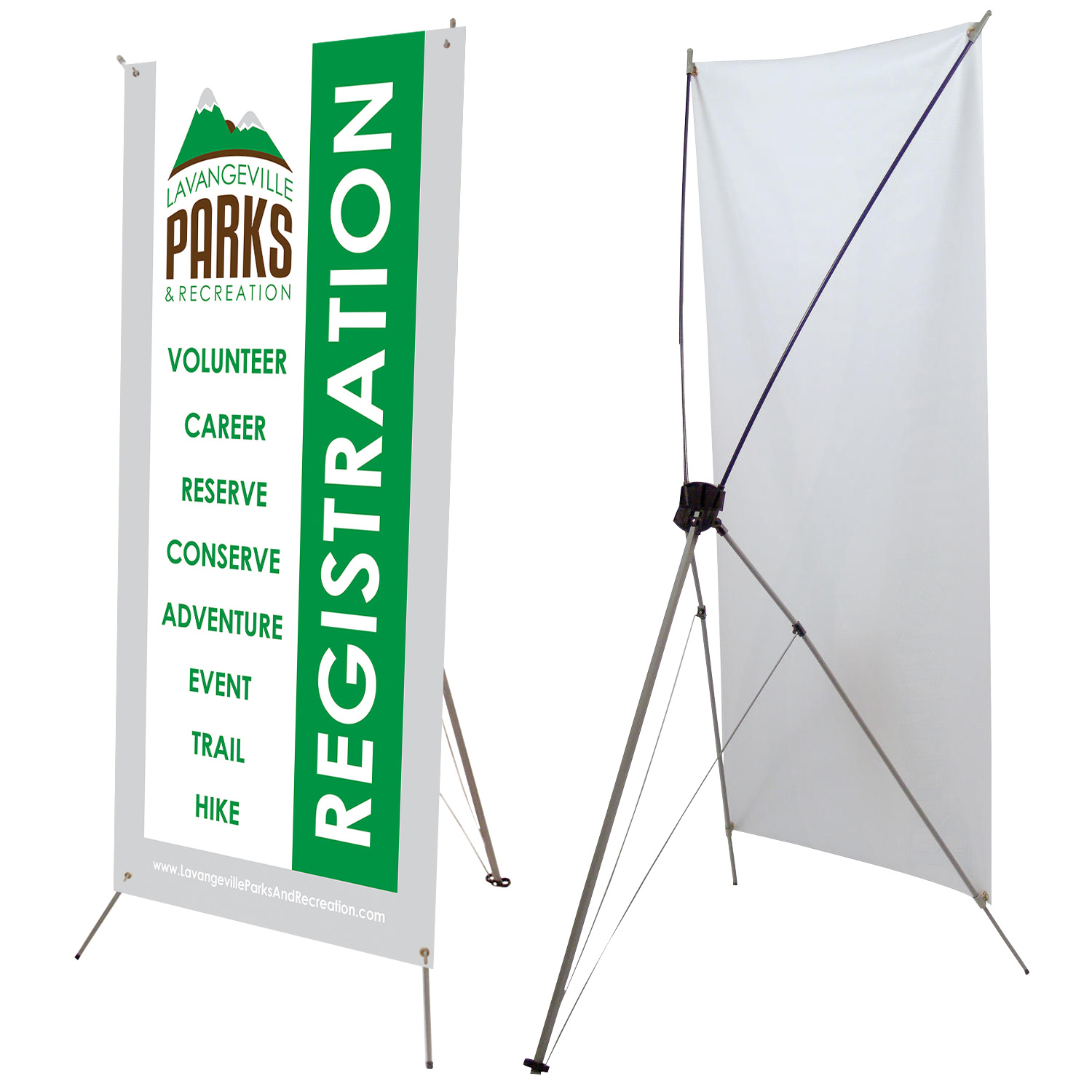 free bag C CL-X-C X banner stand sign display size adjustable up to 31" x 71" 