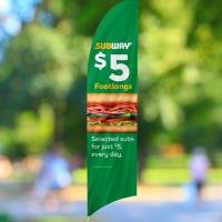 $5 Footlong 01 Green Feather Flag