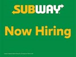 Subway Now Hiring 01 Stand Topper