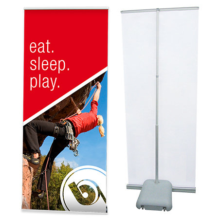 31.5" x 78" Retractable Free Graphic Printing Free Light Roll Up Banner Stand 