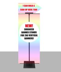 Vertical Banner Stand with Topper Holder