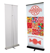 Telescoping Retractable Banner Display with 79x31 Banner