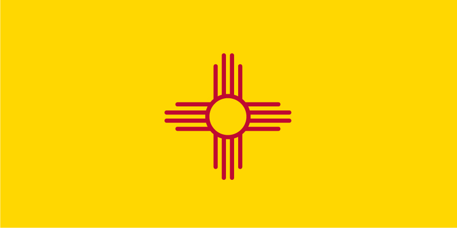 Sticker: State Flag - New Mexico (1.5in x 3in)