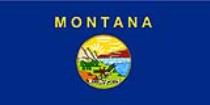 Sticker: State Flag - Montana (1.5in x 3in)