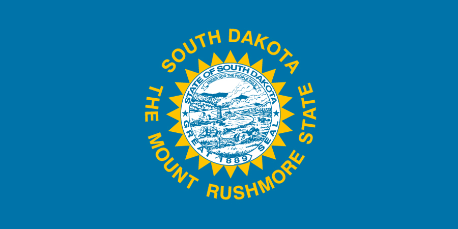 Sticker: State Flag - South Dakota (1.5in x 3in)