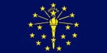 Sticker: State Flag - Indiana (1.5in x 3in)
