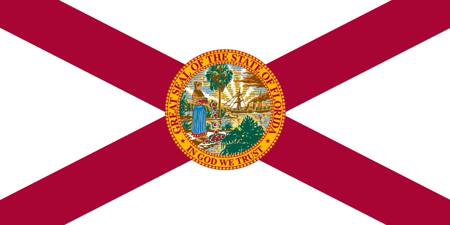 Sticker: State Flag - Florida (1.5in x 3in)