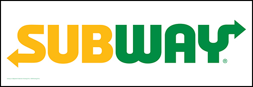 Subway Logo on White Banner