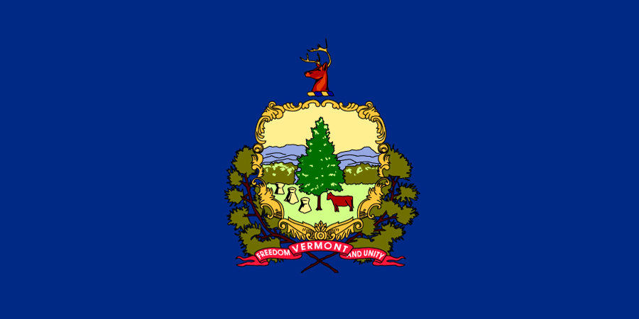 Sticker: State Flag - Vermont (1.5in x 3in)