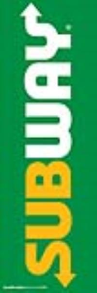 Subway Logo on Green Vert Banner