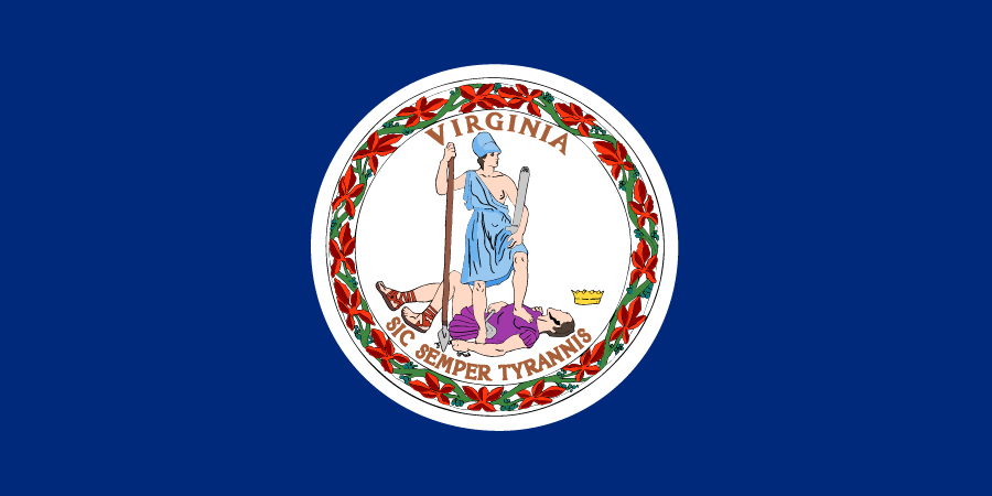 Sticker: State Flag - Virginia (1.5in x 3in)