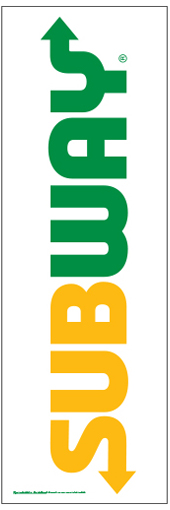 Subway Logo on White Vert Banner
