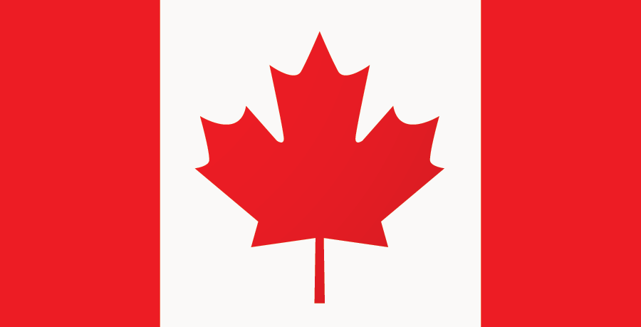 Sticker (10 Pack) - Canadian Flag (1.5in x 3in)