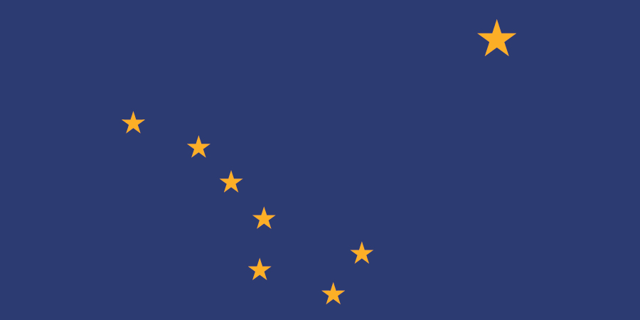 Sticker: State Flag - Alaska (1.5in x 3in)