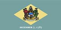 Sticker: State Flag - Delaware (1.5in x 3in)
