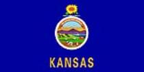 Sticker: State Flag - Kansas (1.5in x 3in)