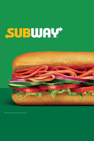 Subway Sandwich Green Cling