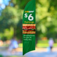 $6 Footlong 01 Green Feather Flag