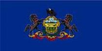 Sticker: State Flag - Pennsylvania (1.5in x 3in)
